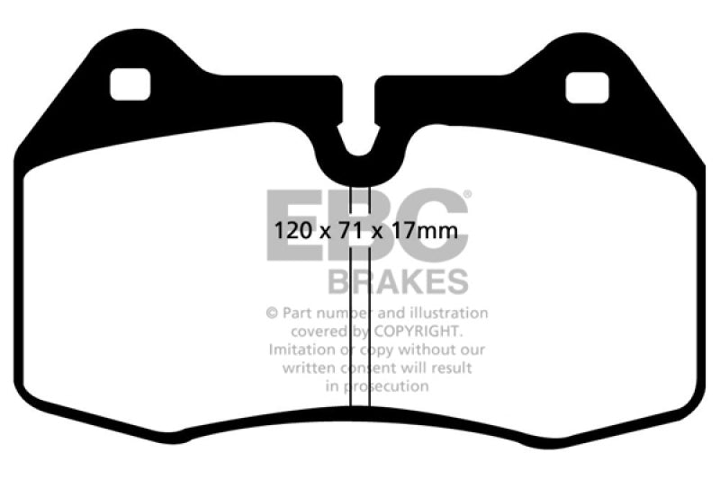 EBC Yellowstuff Front Brake Pads - Maserati Quattroporte, GranTurismo, Lamborghini Diablo 1990-2017