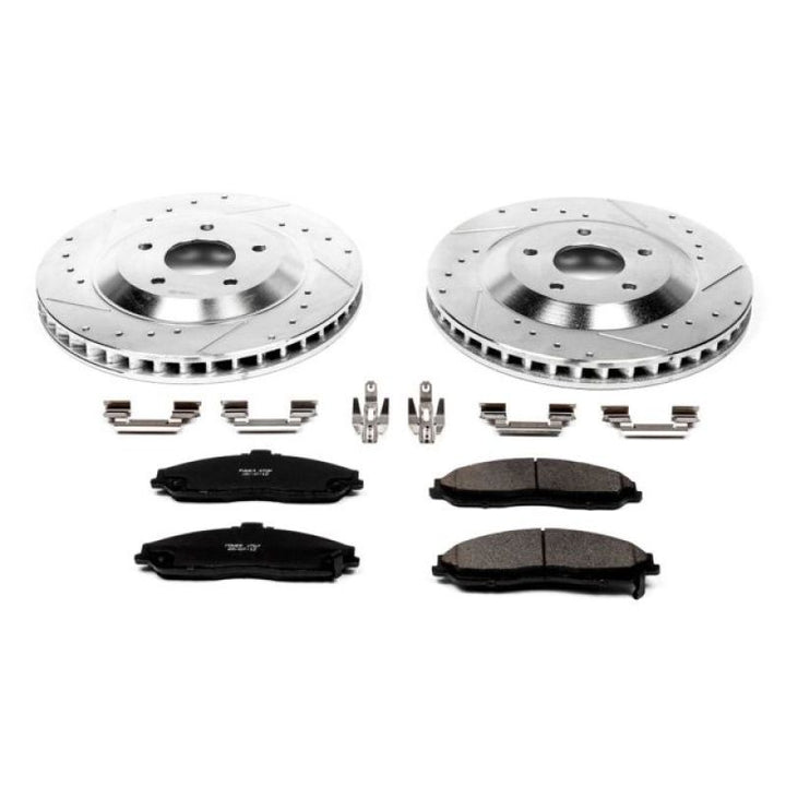 PowerStop Front Z23 Evolution Sport Brake Kit for 2004 Cadillac XLR