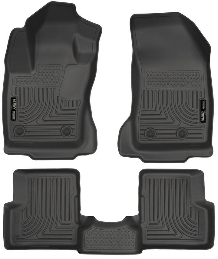 Husky Liners Weatherbeater Black Front and Second Row Floor Liners for 2015-2022 Jeep Renegade - OneFastShop