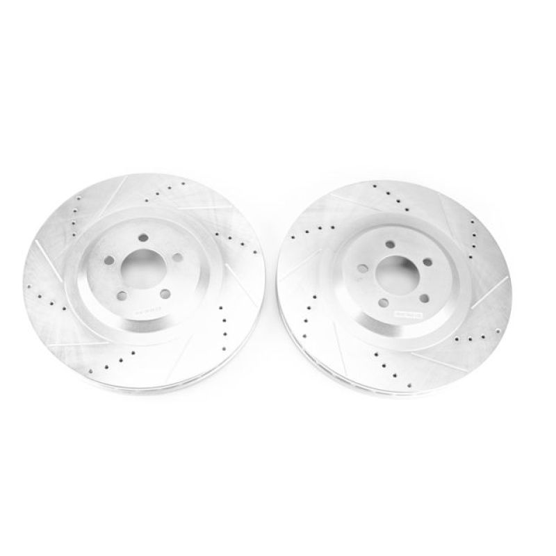 Power Stop 15-20 Dodge Charger Front Drilled And Slotted Rotor Pair