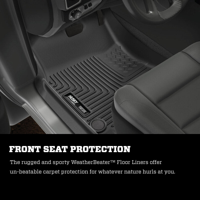 Husky Liners WeatherBeater Black Front Floor Liners for 2022 Nissan Frontier King Cab