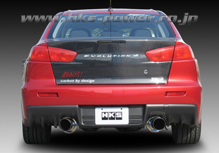 HKS Hi-Power Dual Tip Catback Exhaust for 2008-2009 Evo 10 - OneFastShop