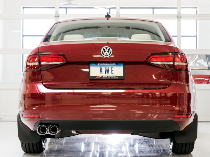 AWE Tuning 09-14 Volkswagen Jetta Mk6 1.4T Track Edition Exhaust - Chrome Silver Tips.