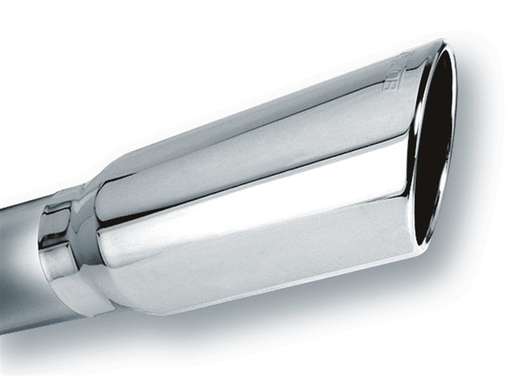 Borla Exhaust Tip 4in Inlet 5in Round Angle Cut 14in Long - Bright Chrome - OneFastShop