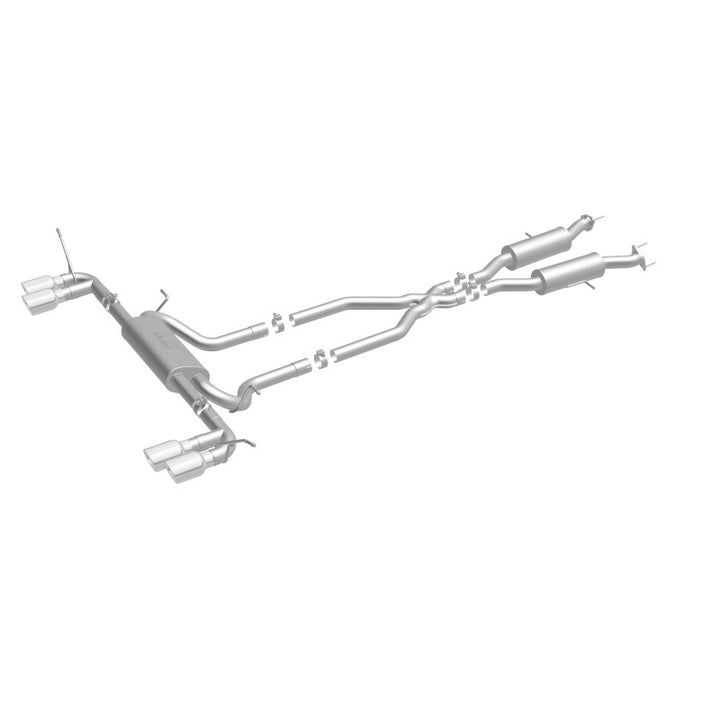 Magnaflow Cat Back Exhaust SS 2.5in Quad Split Polish 4in Tip for 14-15 Jeep Grand Cherokee 3.6L 5.7L V6 V8 - OneFastShop