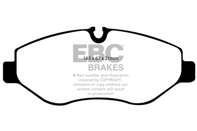 EBC Greenstuff Front Brake Pads for 07+ Dodge Sprinter 2500 - OneFastShop