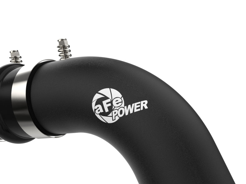AFe BladeRunner Black 3in Aluminum Charge Pipe Kit for GM Diesel Trucks V8-6.6L - Fits 20-21 Silverado 2500 HD & 3500 HD, Sierra 2500 HD & 3500 HD