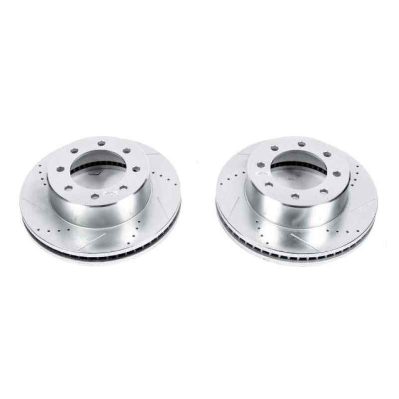 Power Stop 11-22 Ram 3500 Front Drilled and Slotted Rotor Pair
