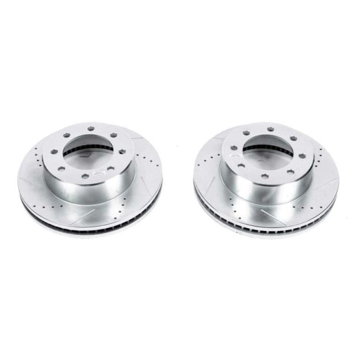 Power Stop 11-22 Ram 3500 Front Drilled and Slotted Rotor Pair
