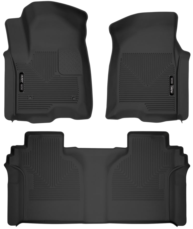 Husky Liners X-Act Contour Front & Second Seat Floor Liners - Chevrolet Silverado 1500 19-23