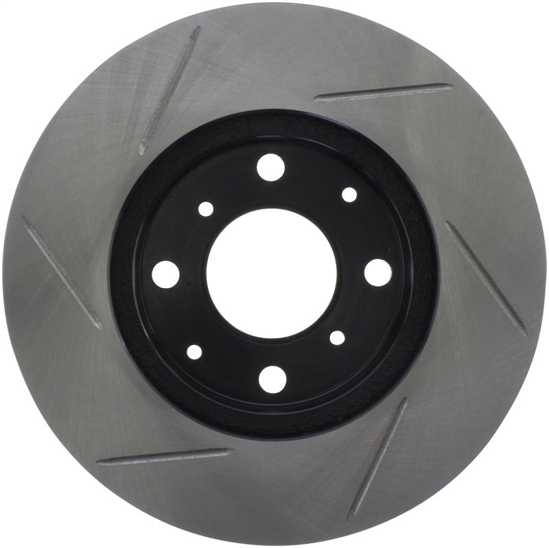 StopTech Power Slot Front Left Rotor for 93-00 Honda Civic DX with Rr Drum Brakes - OneFastShop