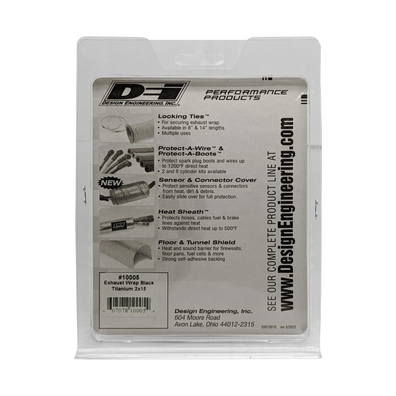 DEI Exhaust Wrap Black Titanium 2in x 15ft