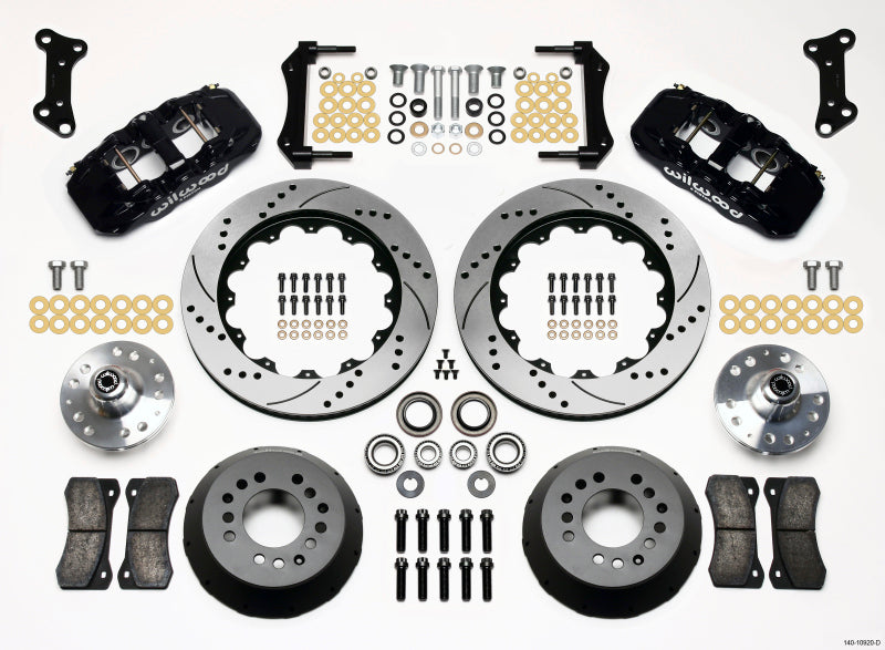 Wilwood AERO6 Front Hub Kit 14.00 Drilled for 67-69 Camaro 64-72 Nova Chevelle