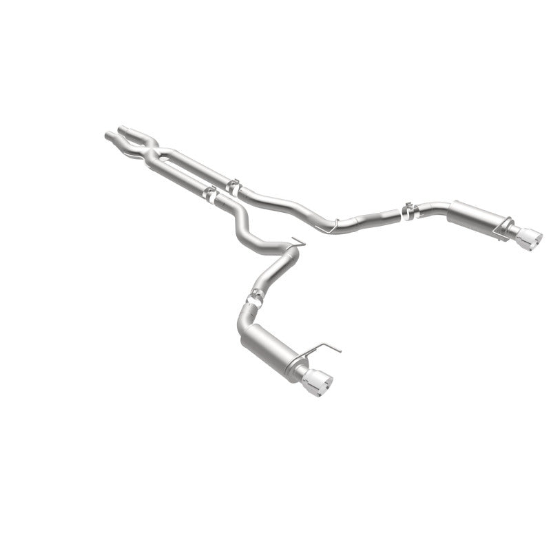 MagnaFlow Cat Back Exhaust System SS 3in Competition Dual Split Polished 4.5in Tips 2015 Ford Mustang GT V8 5.0 - OneFastShop