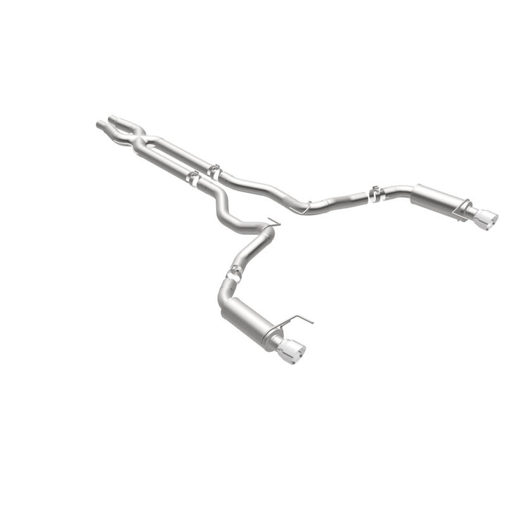 MagnaFlow Cat Back Exhaust System SS 3in Competition Dual Split Polished 4.5in Tips 2015 Ford Mustang GT V8 5.0 - OneFastShop