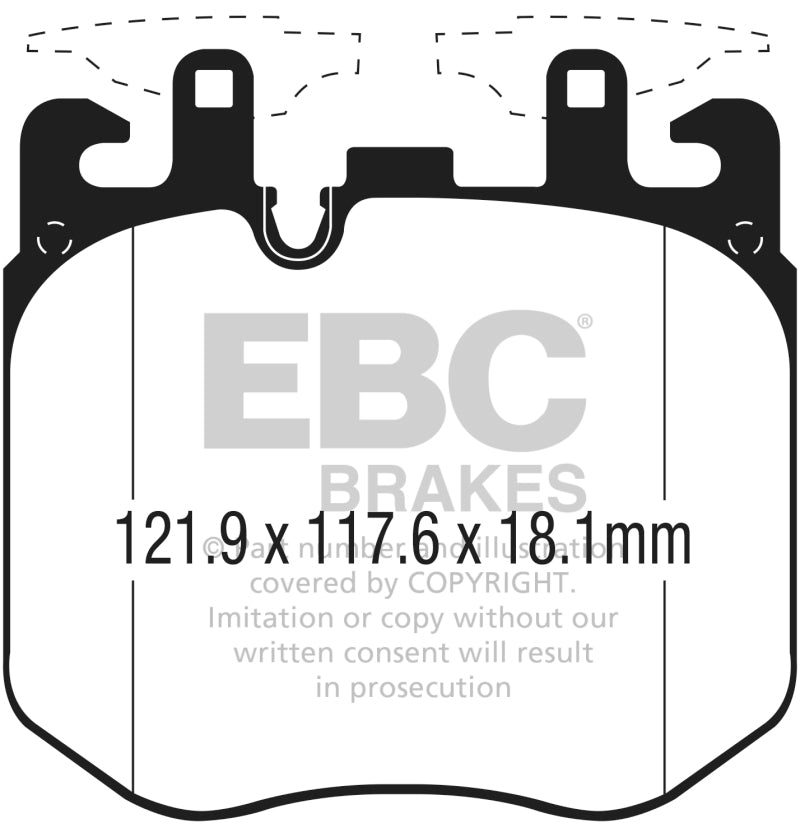 EBC Yellowstuff Front Brake Pads for 2017+ BMW Alpina B7 xDrive 4.4L Twin Turbo - OneFastShop