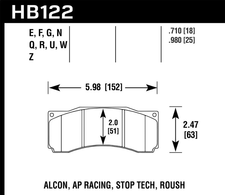 Hawk Performance ST-60 Caliper Ceramic Street Brake Pads for 2007 Ford Mustang GT and Shelby GT