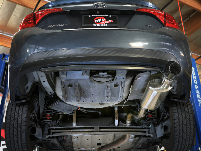 aFe 14-19 Toyota Corolla Takeda 2.5Inch 304SS Axle-Back Exhaust With Black Tip