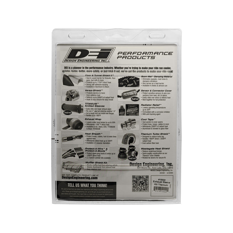 DEI Powersport Exhaust Sleeve Kit - Titanium for 2" Pipes