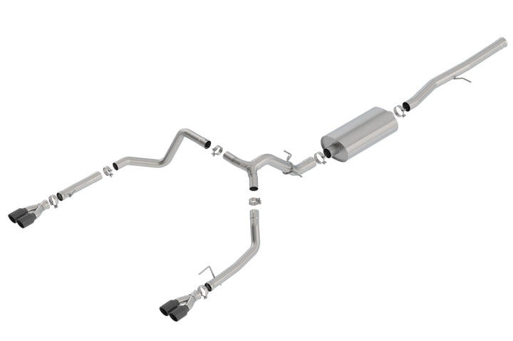 Borla Catback Exhaust with Black Chrome Tips for Chevrolet Silverado/GMC Sierra 1500 6.2L SS 19