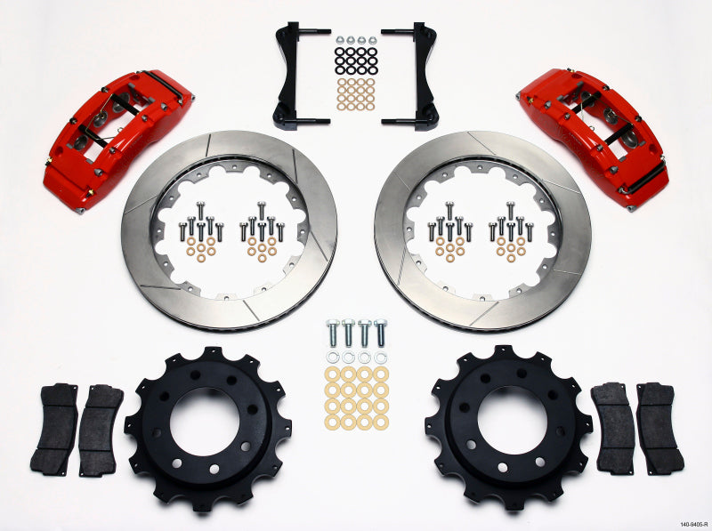 Wilwood TC6R Rear Kit 16.00in Red for 1999-2010 GM H2 / 2500 - OneFastShop