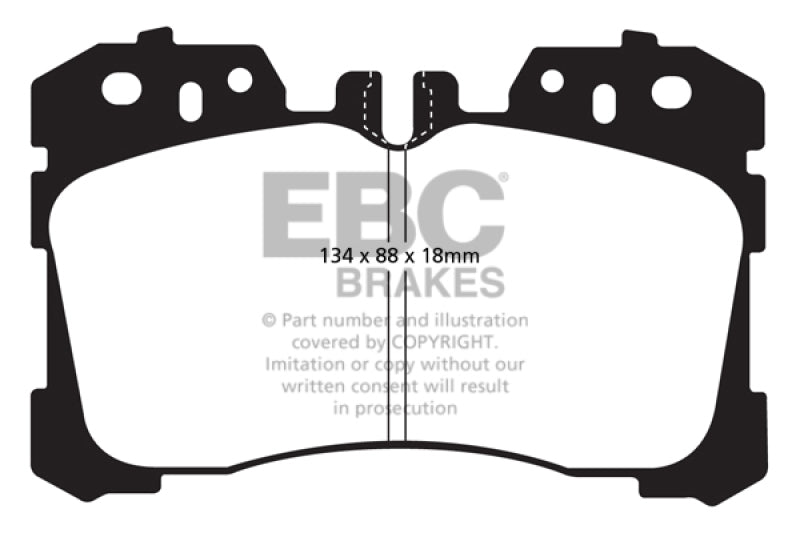 EBC Redstuff Front Brake Pads for 07-17 Lexus LS460 4.6 - OneFastShop