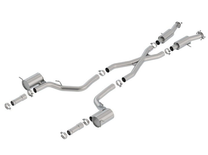 Borla 3in S-Type CatBack Exhaust for 2018-2020 Jeep Grand Cherokee TrackHawk 6.2L V8 AWD (Uses Factory Tips)