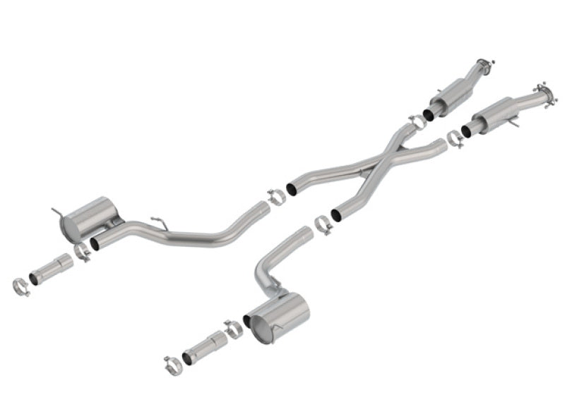 Borla 3in S-Type CatBack Exhaust for 2018-2020 Jeep Grand Cherokee TrackHawk 6.2L V8 AWD (Uses Factory Tips) - OneFastShop