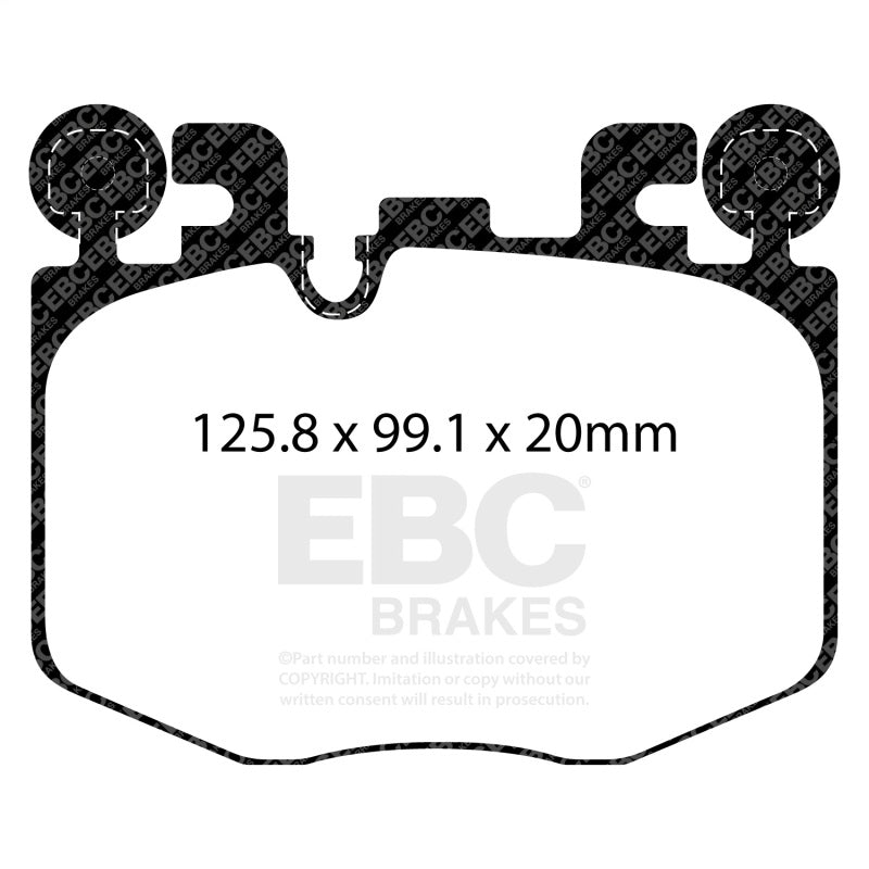 EBC Redstuff Front Brake Pads for EBC 2022+ Toyota GR Supra 3.0T / 2022+ BMW M240 Coupe
