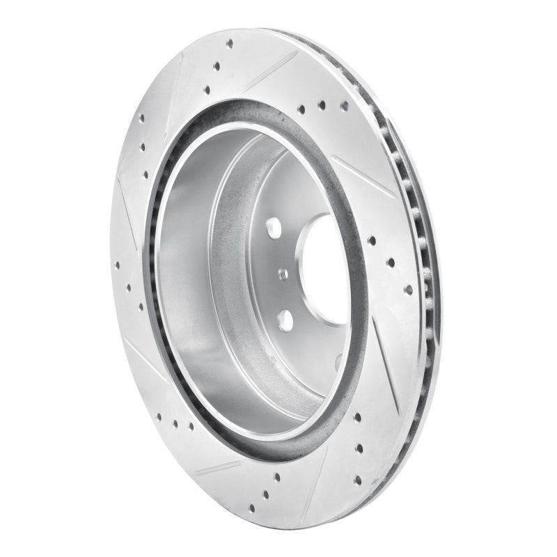R1 07-20 Cadillac Escalade ESV Rear Right Drilled And Slotted Silver Brake Rotor