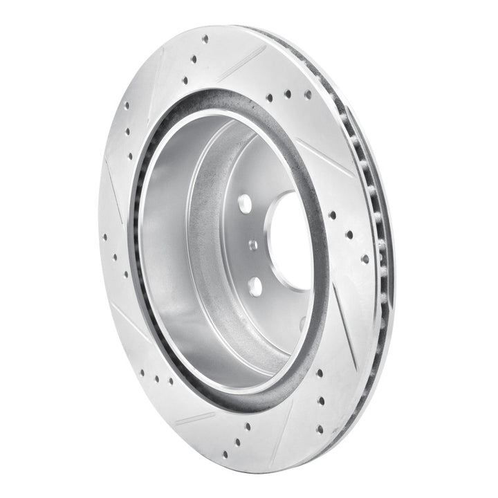 R1 07-20 Cadillac Escalade ESV Rear Right Drilled And Slotted Silver Brake Rotor