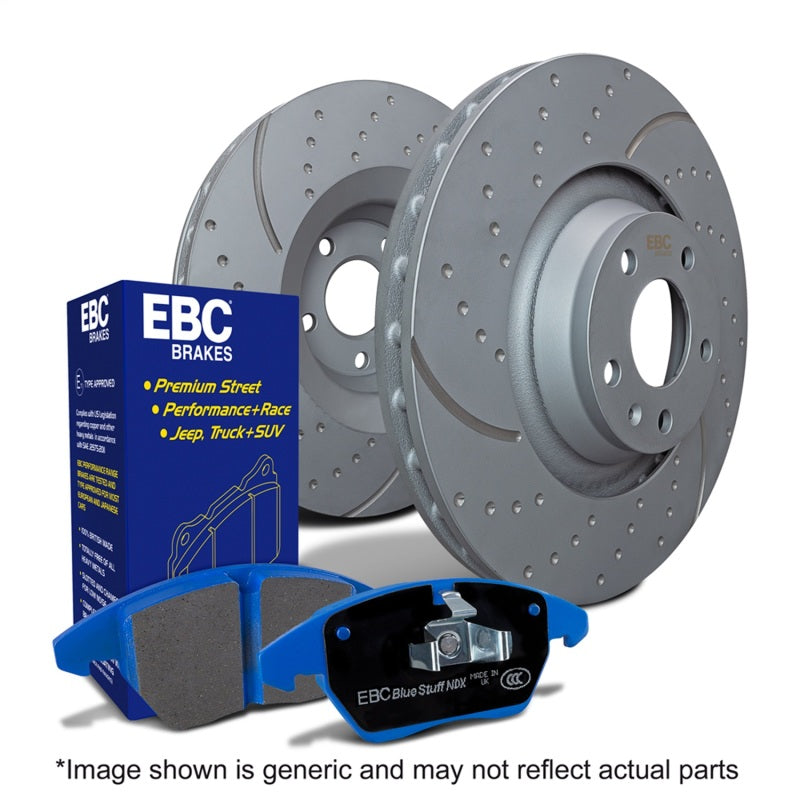 EBC Brake Pad And Rotor Kit With Caliper Lube Street Track