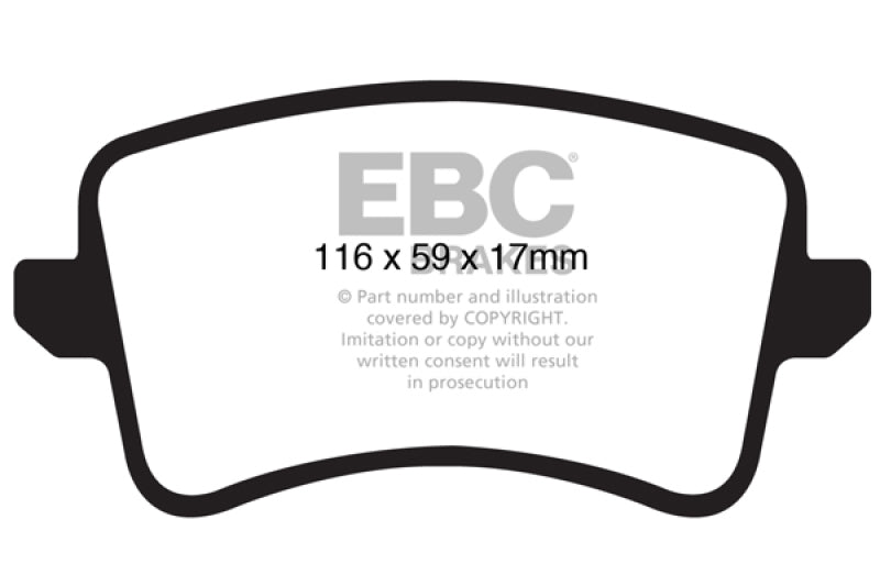 EBC Yellowstuff Rear Brake Pads - Audi A4 2.0 Turbo 09-11 - OneFastShop