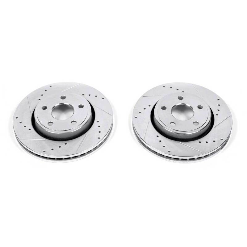 PowerStop Evolution Drilled & Slotted Front Brake Rotors - Dodge Durango / Jeep Grand Cherokee 2011-2020 - Pair