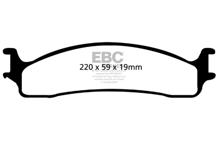 EBC Yellowstuff Front Brake Pads for 06-11 Dodge Ram 1500 Mega Cab 2WD - OneFastShop