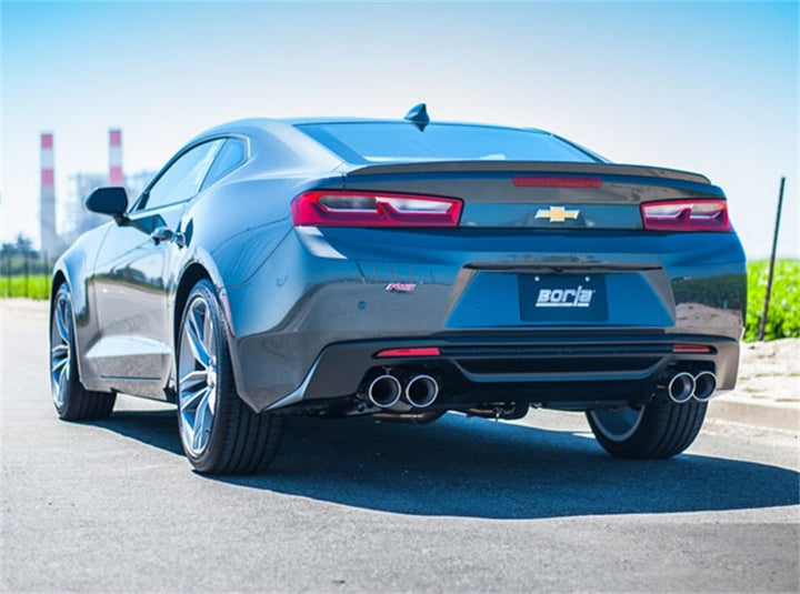 Borla S-Type Rear Section Exhaust Without Dual Mode Valves Dual Tips Axle-Back 2016 Chevy Camaro V6 AT MT