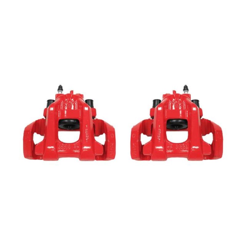 PowerStop Rear Brake Calipers with Brackets - Dodge Durango / Jeep Grand Cherokee 2011-2020 - Red - Pair