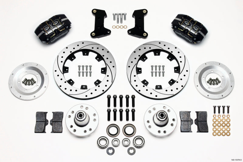 Wilwood Dynapro Dust-Boot Front Kit 12.19in Drilled for 74-80 Pinto Mustang II Disc Spindle - OneFastShop