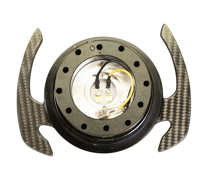 NRG Quick Release Kit Gen 4.0 Black Body Black Ring with CF Handles - OneFastShop