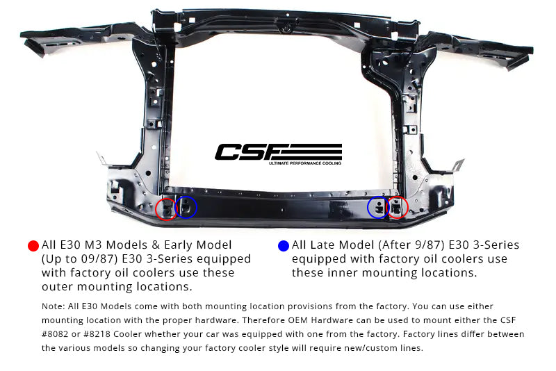 CSF BMW E30 Group A DTM Race Style Oil Cooler 1988-1991 M3 Base