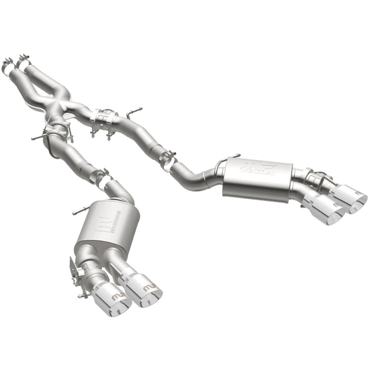 MagnaFlow Competition Cat Back Exhaust System 2016 Chevy Camaro 6.2L V8 Quad Polished Tips - OneFastShop