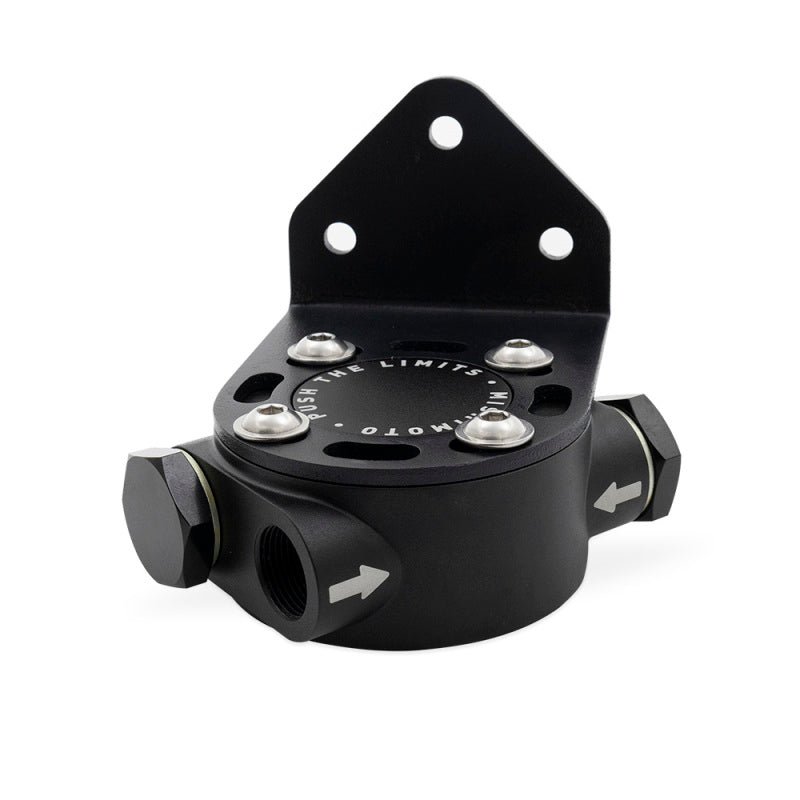 Mishimoto Remote Oil Filter Mount 3/4 16 Thread Black