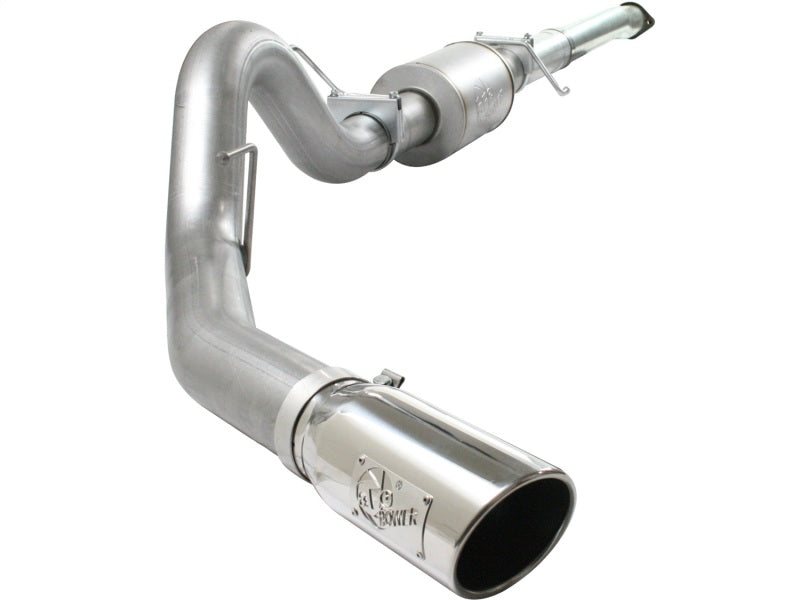 Afe Atlas Exhaust 4in Cat-Back Aluminized w/ 304 SS Polished Tip - 11-13 Ford F-150 EcoBoost V6 3.5L