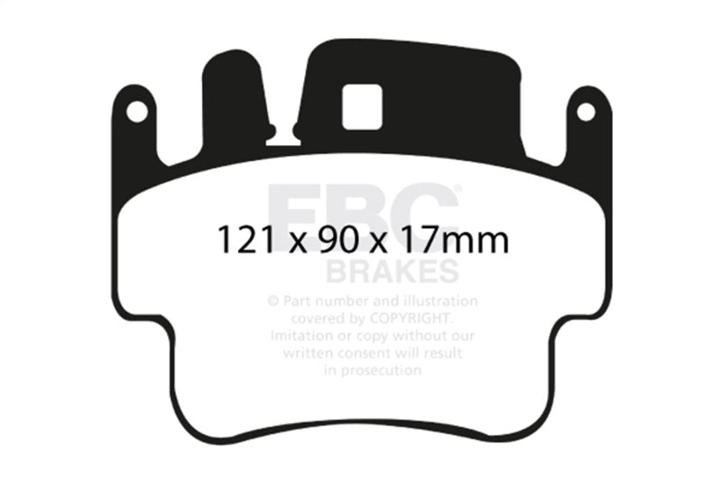 EBC Yellowstuff Front Brake Pads for 98-05 Porsche 911 (996) Cast Iron Rotor 3.4 Carrera 2