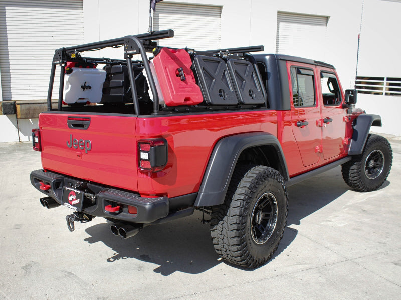 aFe Vulcan Series 3 Inch-2-1/2 Inch 304 SS Cat-Back 2020 Jeep Gladiator (JT) V6-3.6L With Black Tips