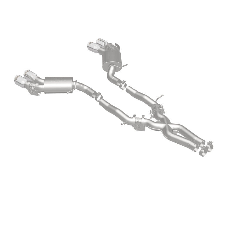 MagnaFlow Competition Cat Back Exhaust System 2016 Chevy Camaro 6.2L V8 Quad Polished Tips - OneFastShop