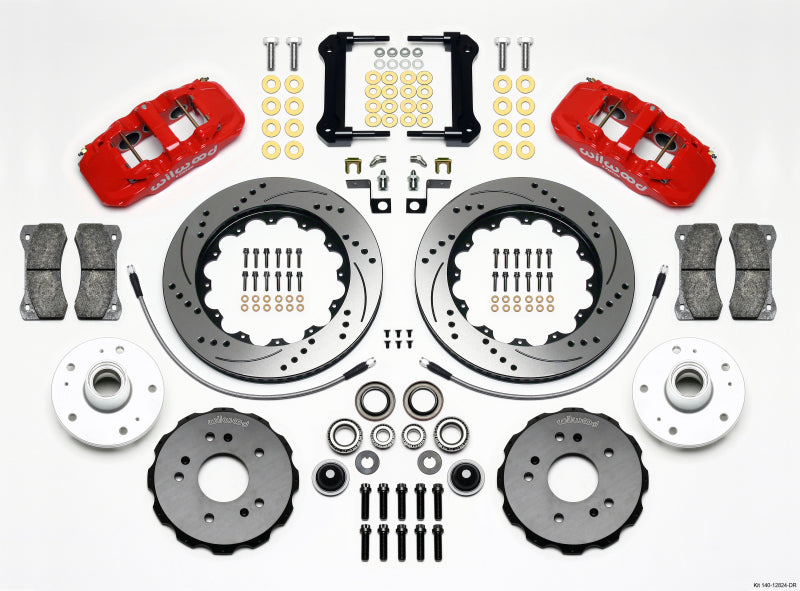Wilwood AERO6 Front Truck Kit 14.25in Red for 97-03 Ford F150 - OneFastShop