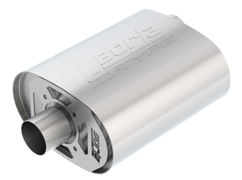 Borla CrateMuffler S-Type Stainless Steel Muffler - Ford Coyote 5.0L Offset/Center - OneFastShop