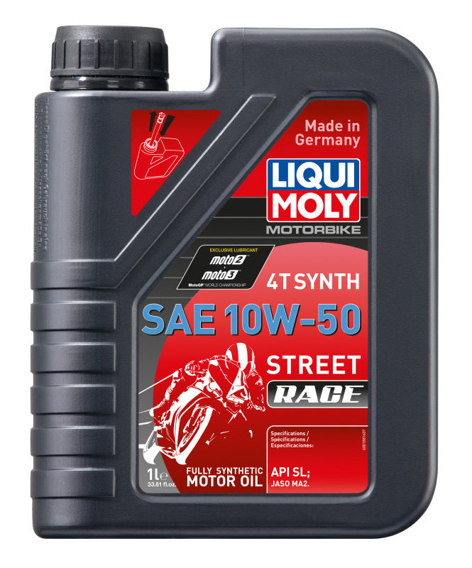 LIQUI MOLY 1L Fully Synthetic 4T SAE 10W50 Motorbike Oil - Compatible with Various Aprilia & BMW Models