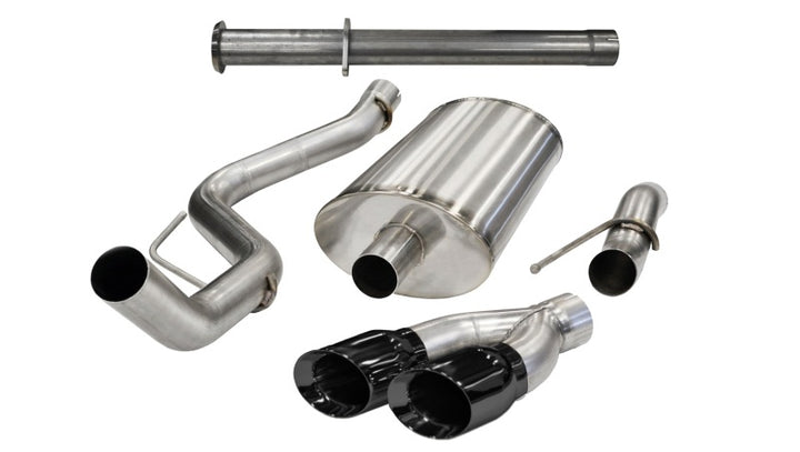 Corsa Black Xtreme Cat-Back Exhaust for 2011–2014 Ford F-150 Raptor 6.2L 133in - OneFastShop